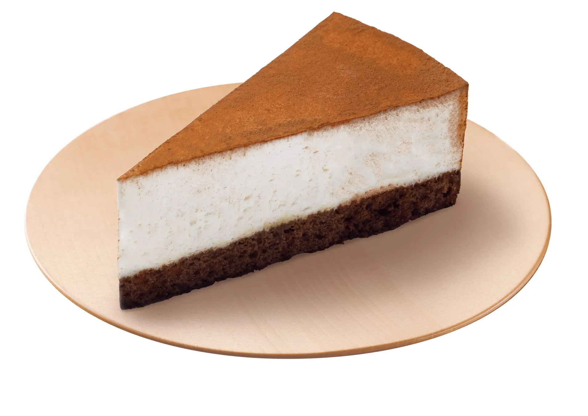 チョコレートケーキが皿に載っている