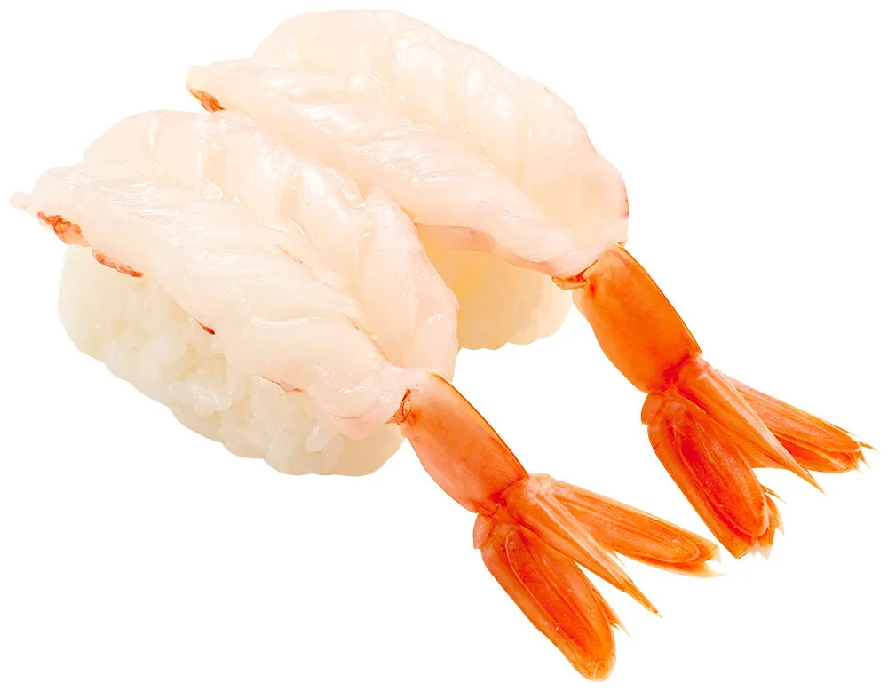 天然赤えびの握り寿司
