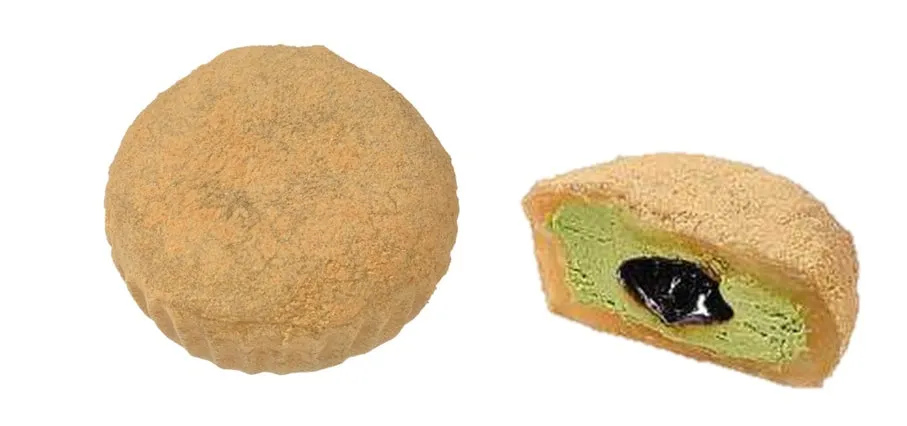 抹茶スイーツの断面図