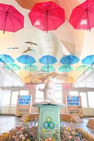 飯能駅がアンブレラスカイで華やぐ！ムーミンバレーパーク連動イベントが今年も開催中