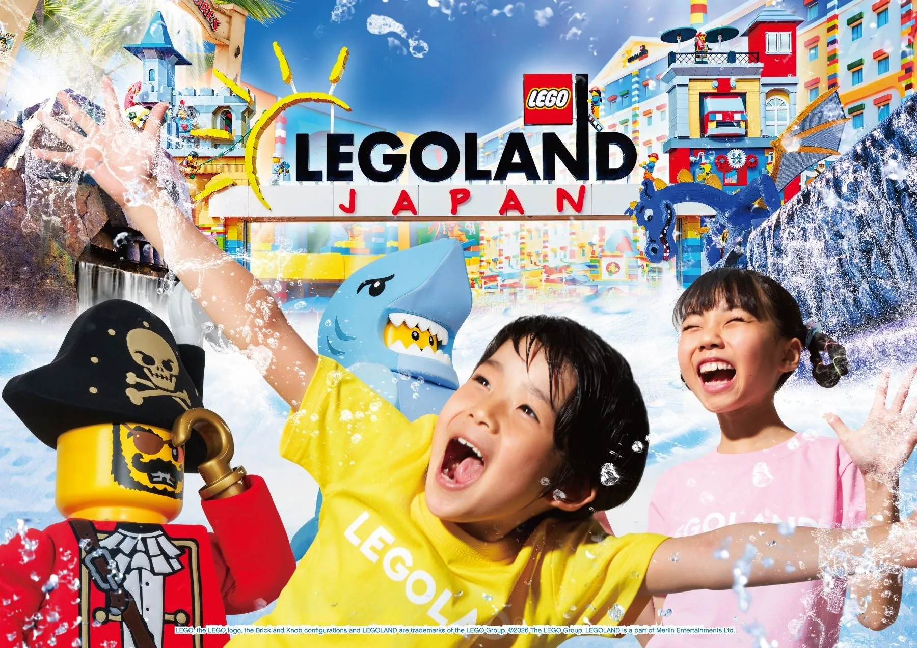 レゴランドジャパンでの水遊びを楽しむ子どもたち