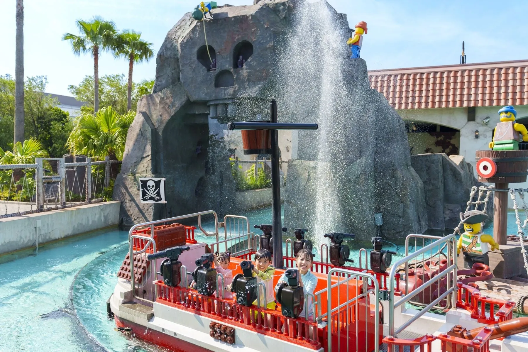 レゴランドの海賊テーマの水遊びアトラクション