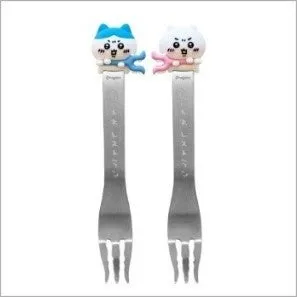 さすまた風フォーク（ハチワレ・ちいかわの2種）