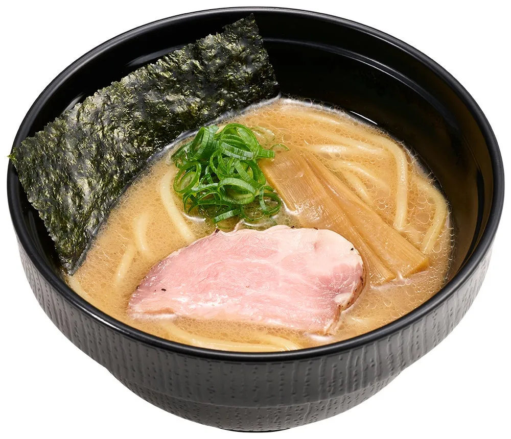 豚骨醤油ラーメンのクローズアップ