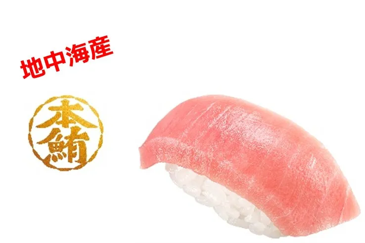 寿司の上に乗った光沢のあるサーモン