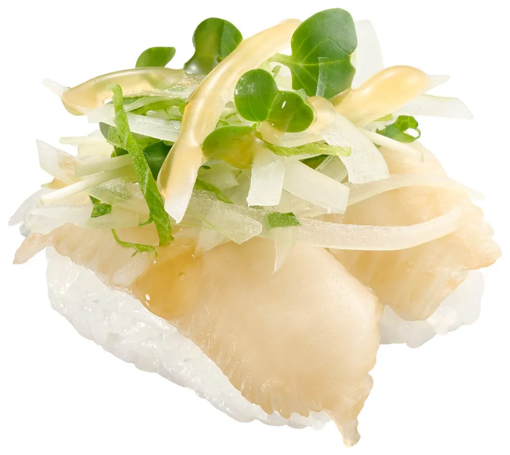 「漬けえんがわ レモンだれがけ」