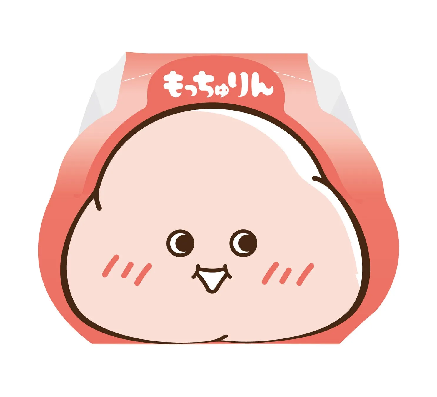 もっちゅりんキャラクターをデザインしたトレイのパッケージイメージ