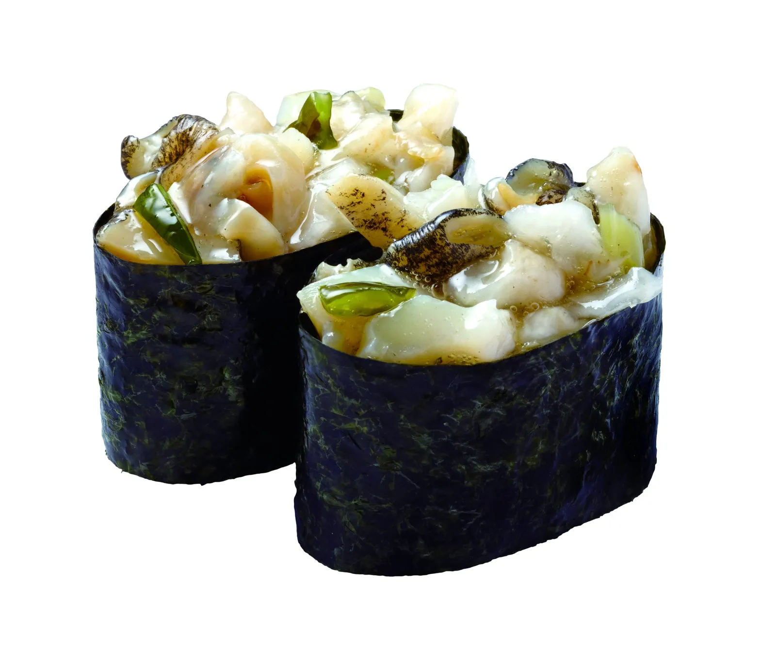 海苔で巻かれた天ぷら握り