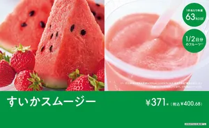 セブンカフェ 夏限定「すいかスムージー」新発売！1/2日分の...
