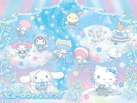 新たな七夕イベント「ピューロウィッシュマツリ」水色コスチュームのハローキティが登場！