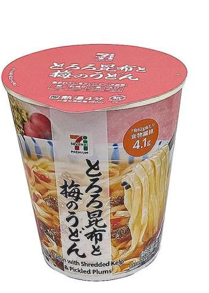 セブンプレミアム とろろ昆布と梅のうどんのパッケージ