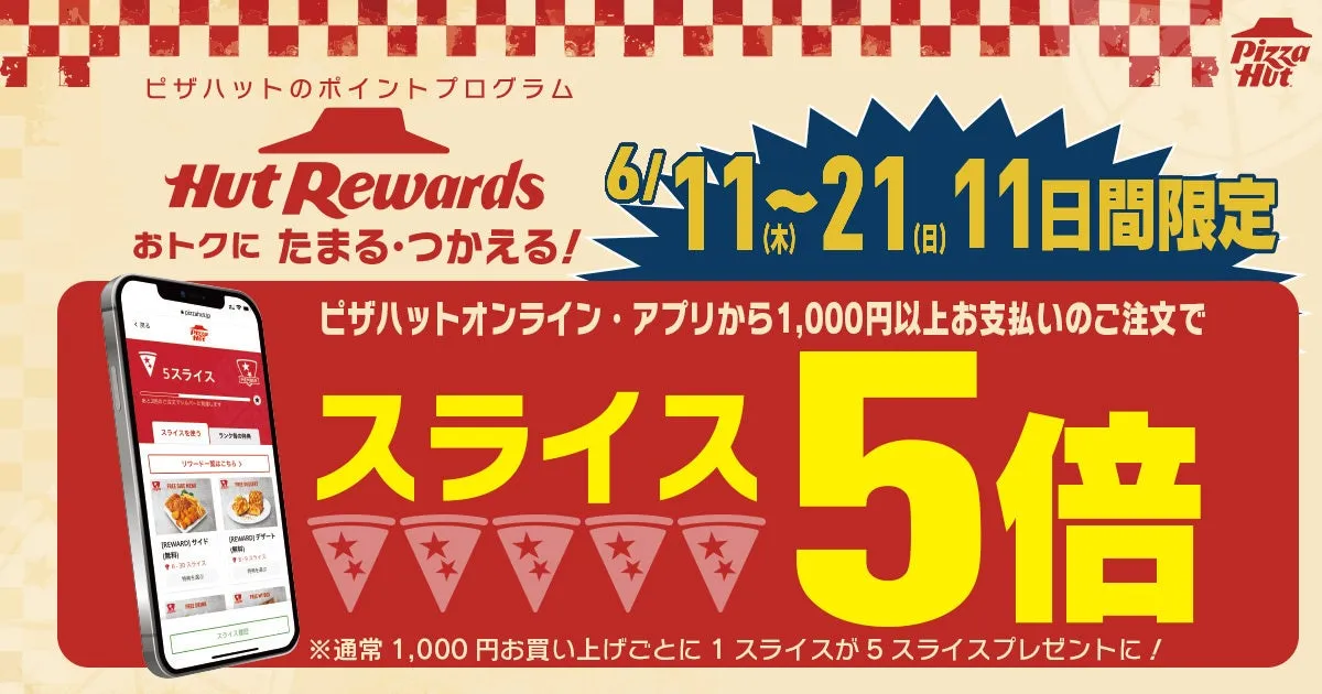 ピザハット創業祭2026ポイント5倍キャンペーン