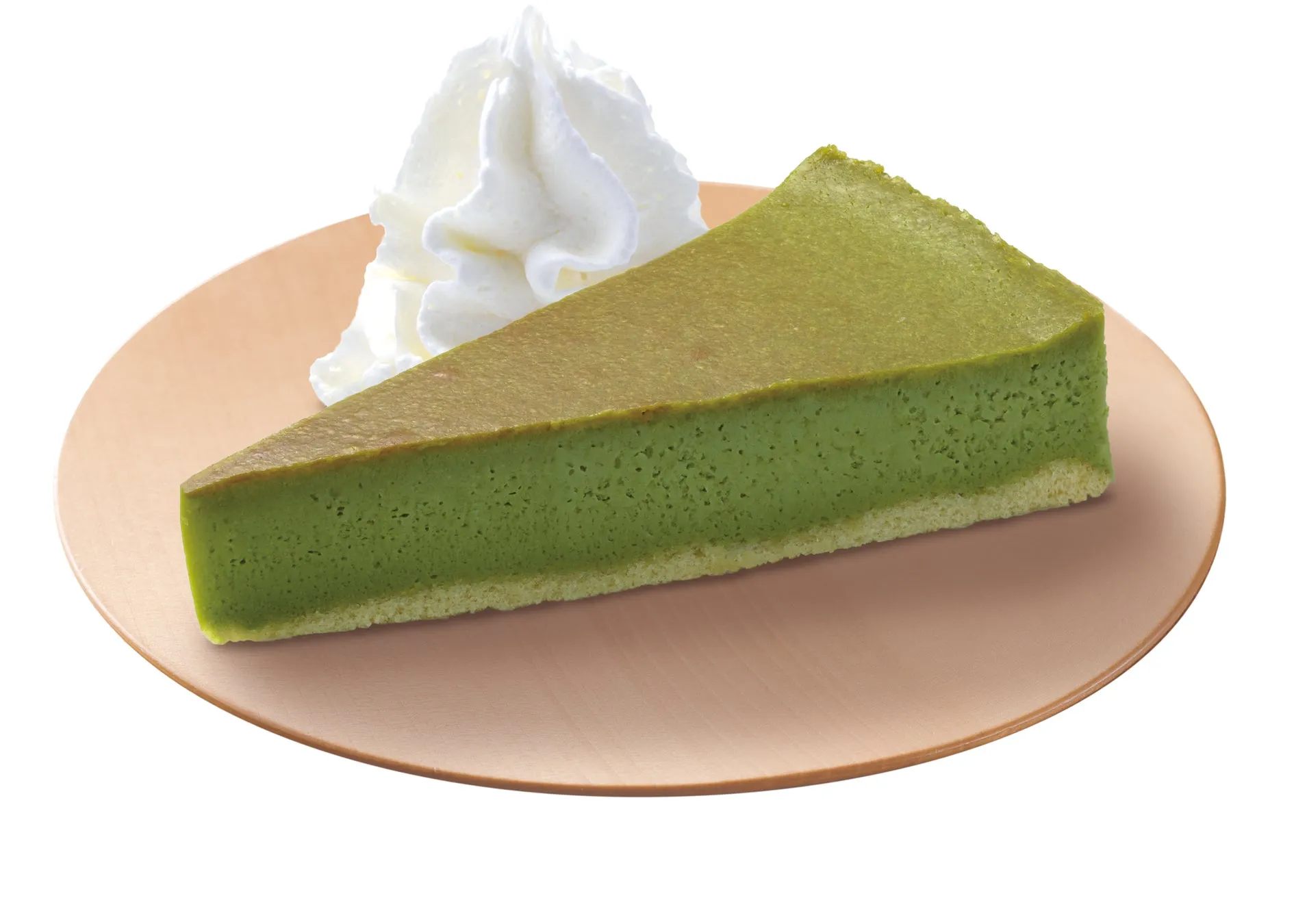 抹茶チーズケーキとホイップクリーム