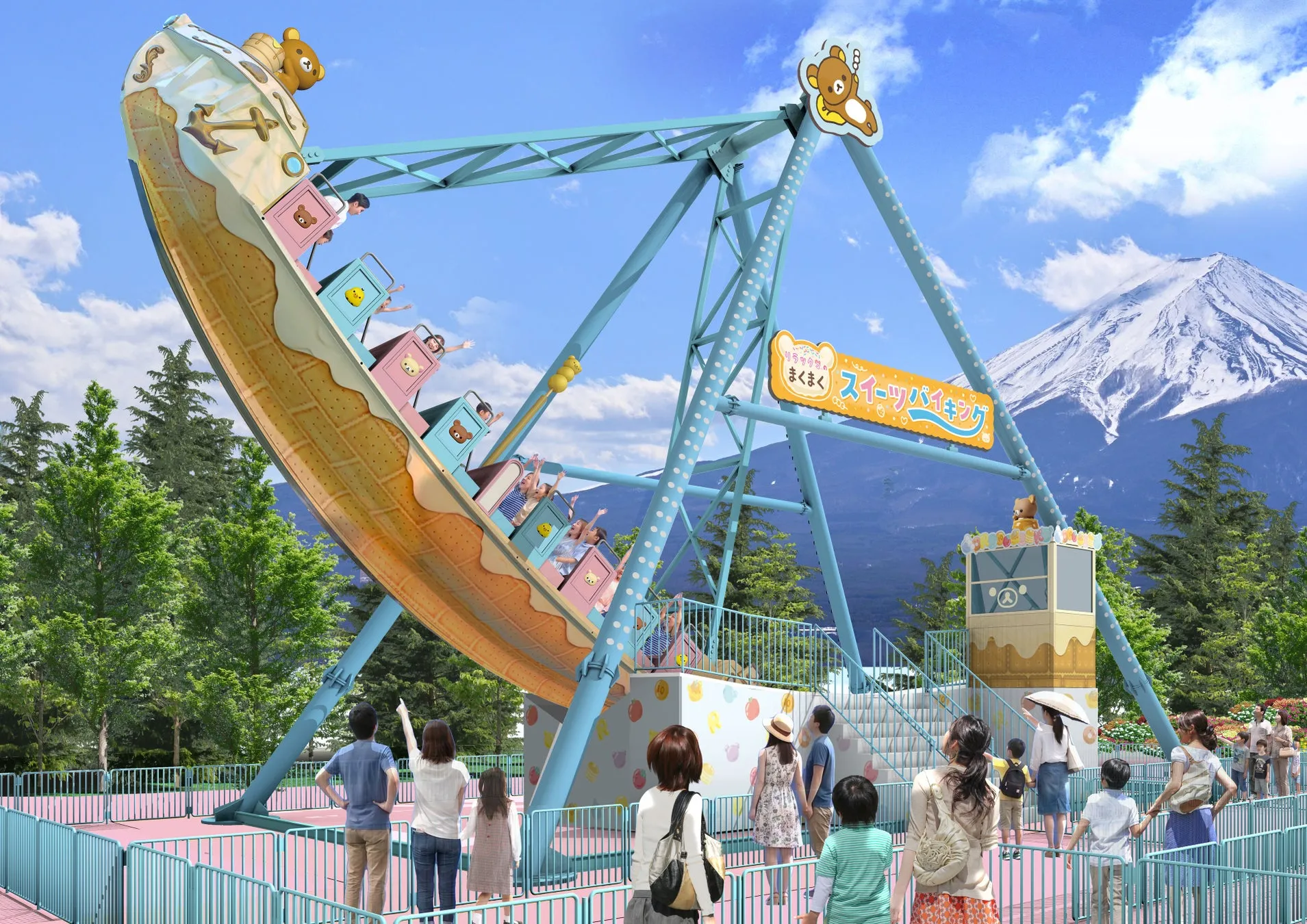 リラックマのまくまくスイーツバイキングのアトラクション風景