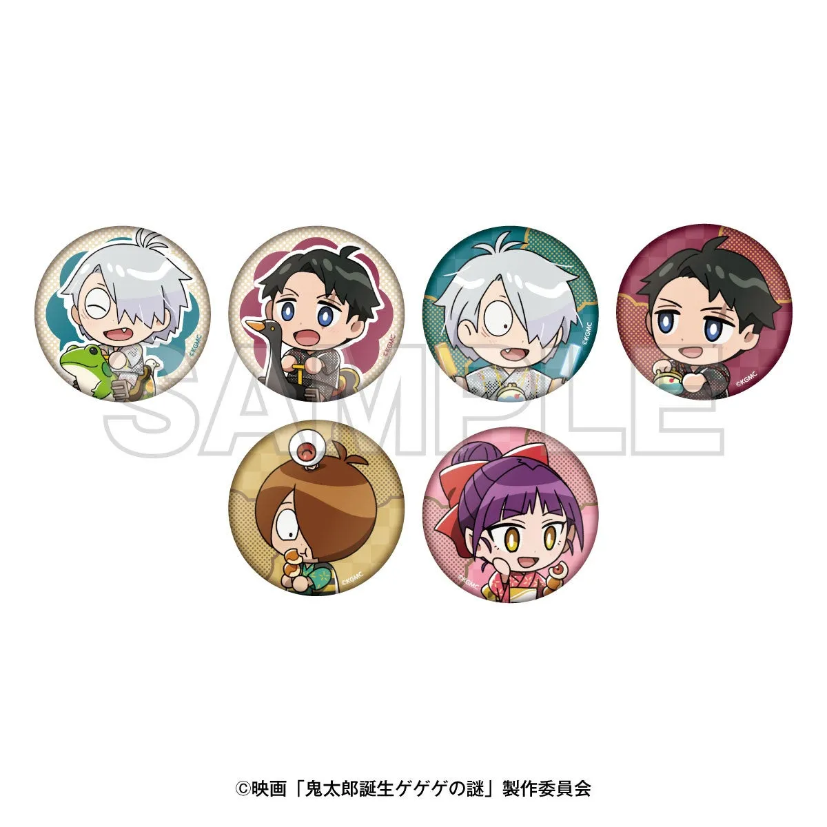 ゲゲゲのゆうえんち キャラクターデザイン缶バッジ