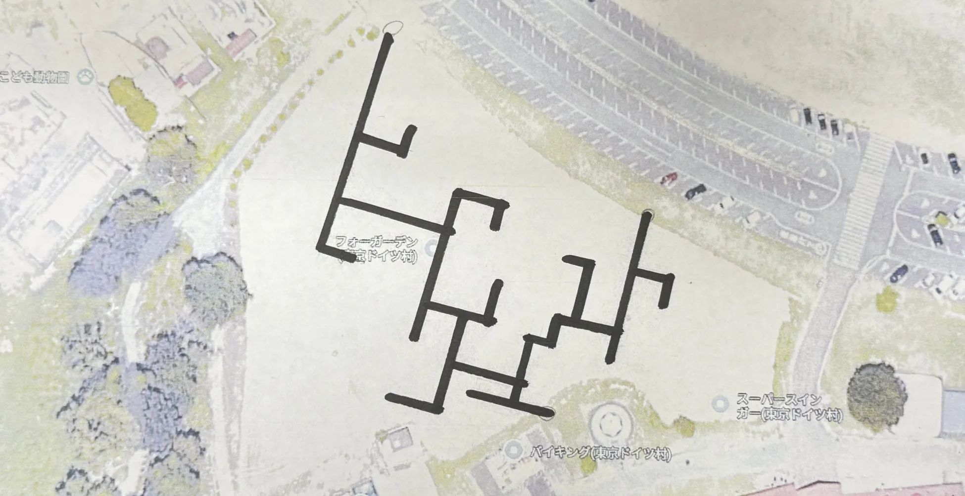 巨大ひまわり迷路の地図