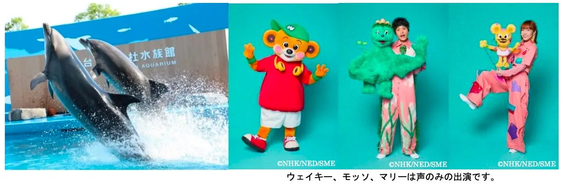 イルカショーとキャラクターのコラボイベント画像