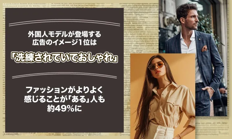外国人モデルの広告イメージ