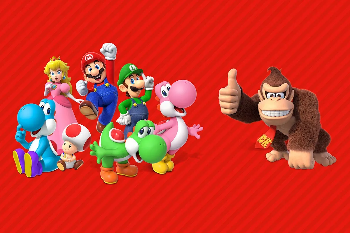 マリオキャラクターたちが勢揃い