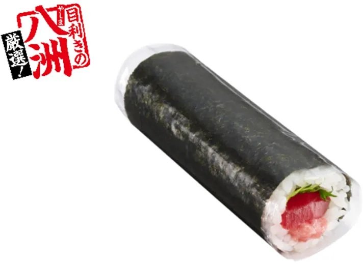 スシローの厳選 天然本鮪赤身とねぎとろ手巻