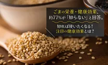ごまの栄養・健康効果について77％が「知らない」と回答！注目の健康効果や摂取実態を調査