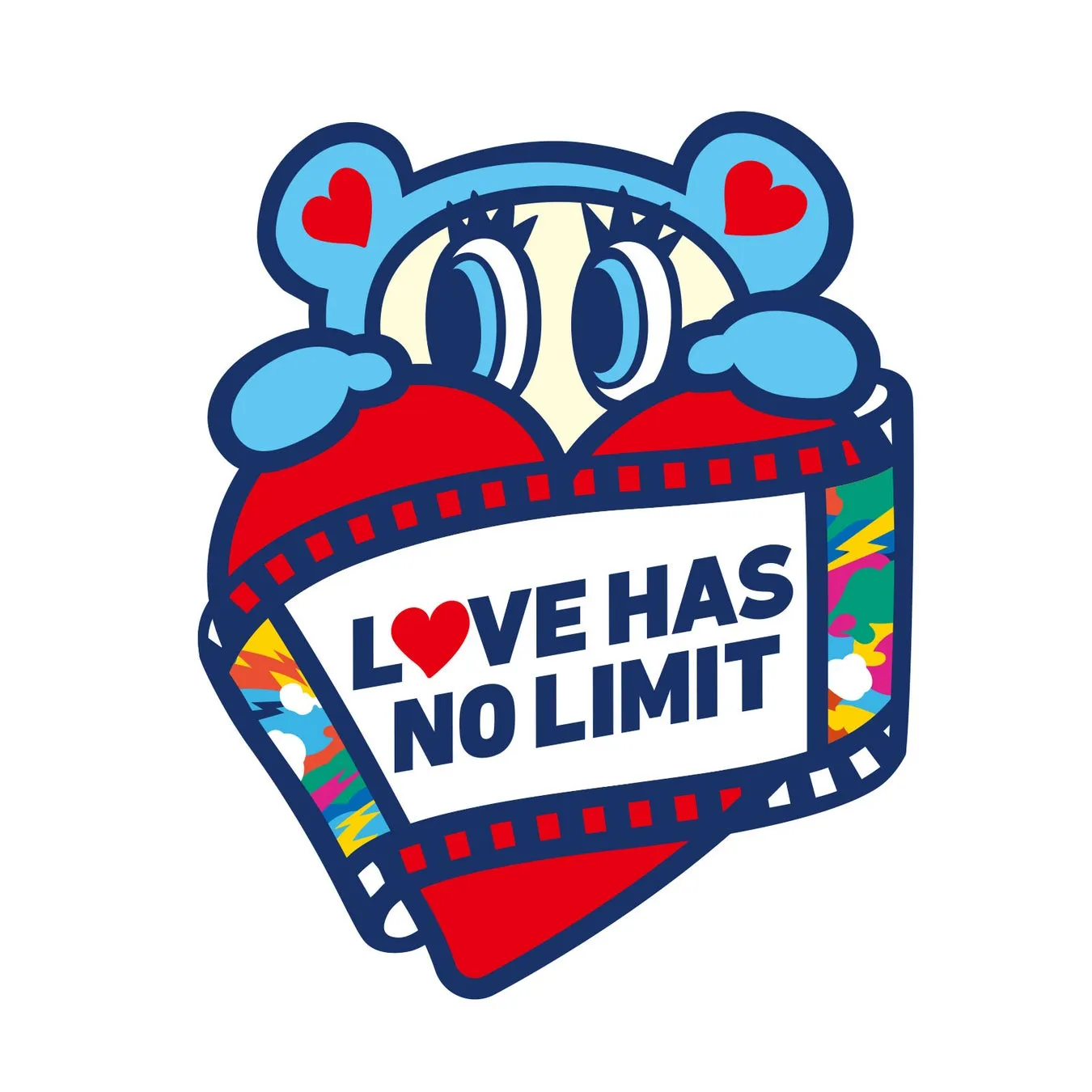 LOVE HAS NO LIMITとANGEL BLUEコラボロゴ
