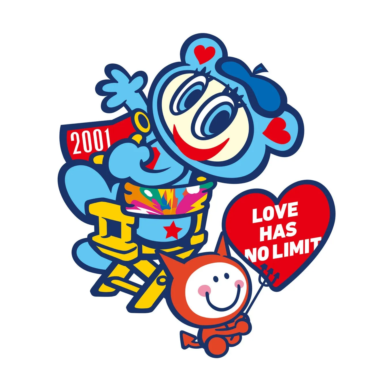 LOVE HAS NO LIMITとANGEL BLUEコラボロゴ