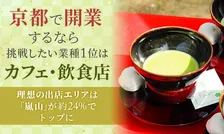 京都で人気の開業業種はカフェ・飲食店！理想の出店エリアはどこ？