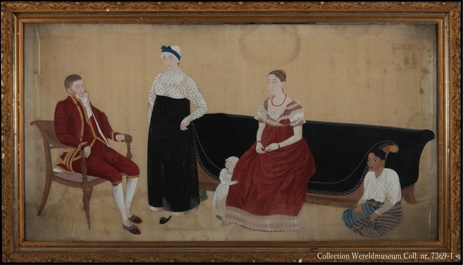 19世紀オランダ人の家族を描いた絵画