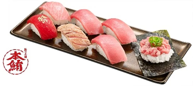 スシローの寿司盛り合わせ