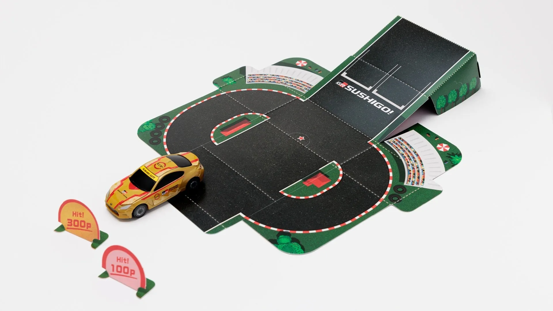 スシローとGAZOO Racingコラボのミニカーレーシングセット