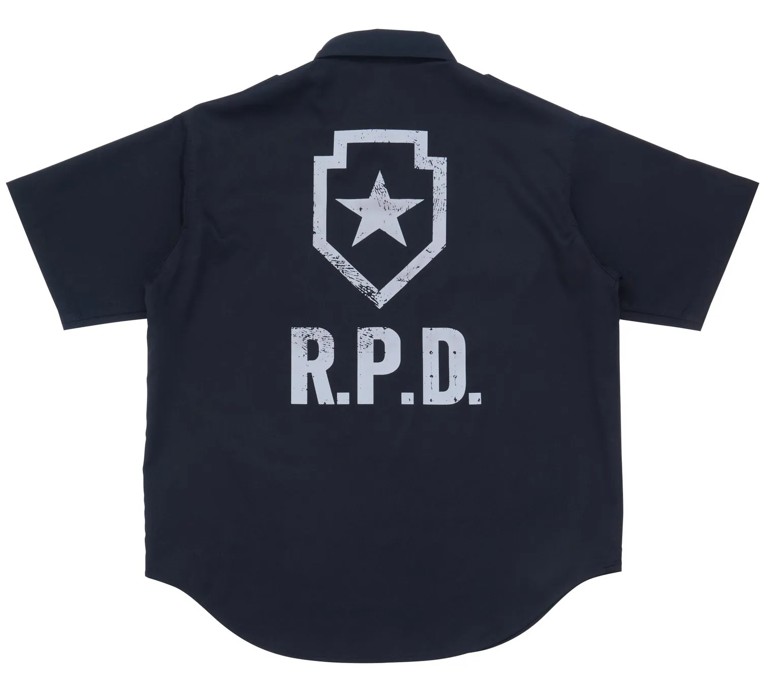 R.P.D.ロゴの黒いシャツの背面