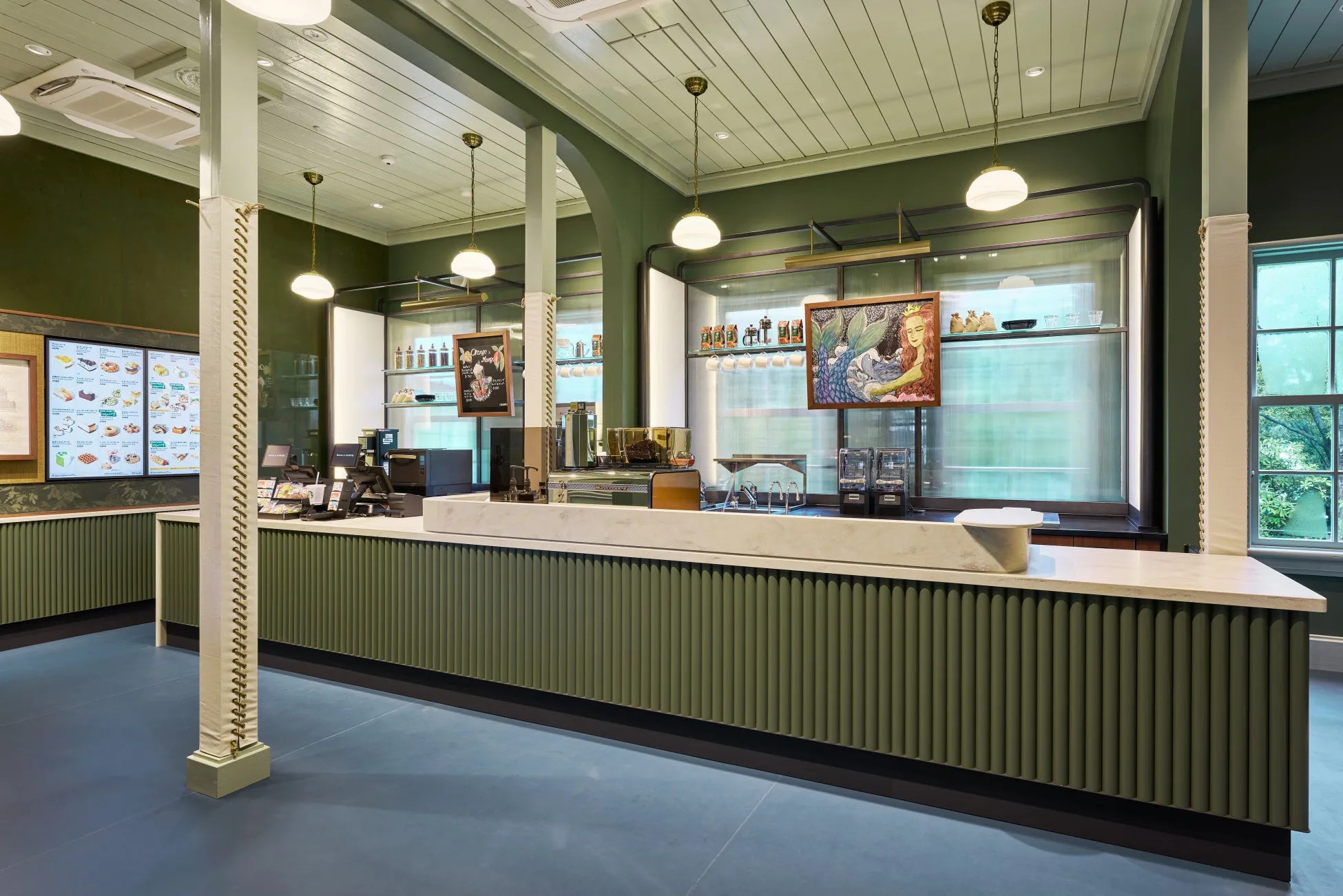 スターバックス コーヒー 横浜海の公園店の店内
