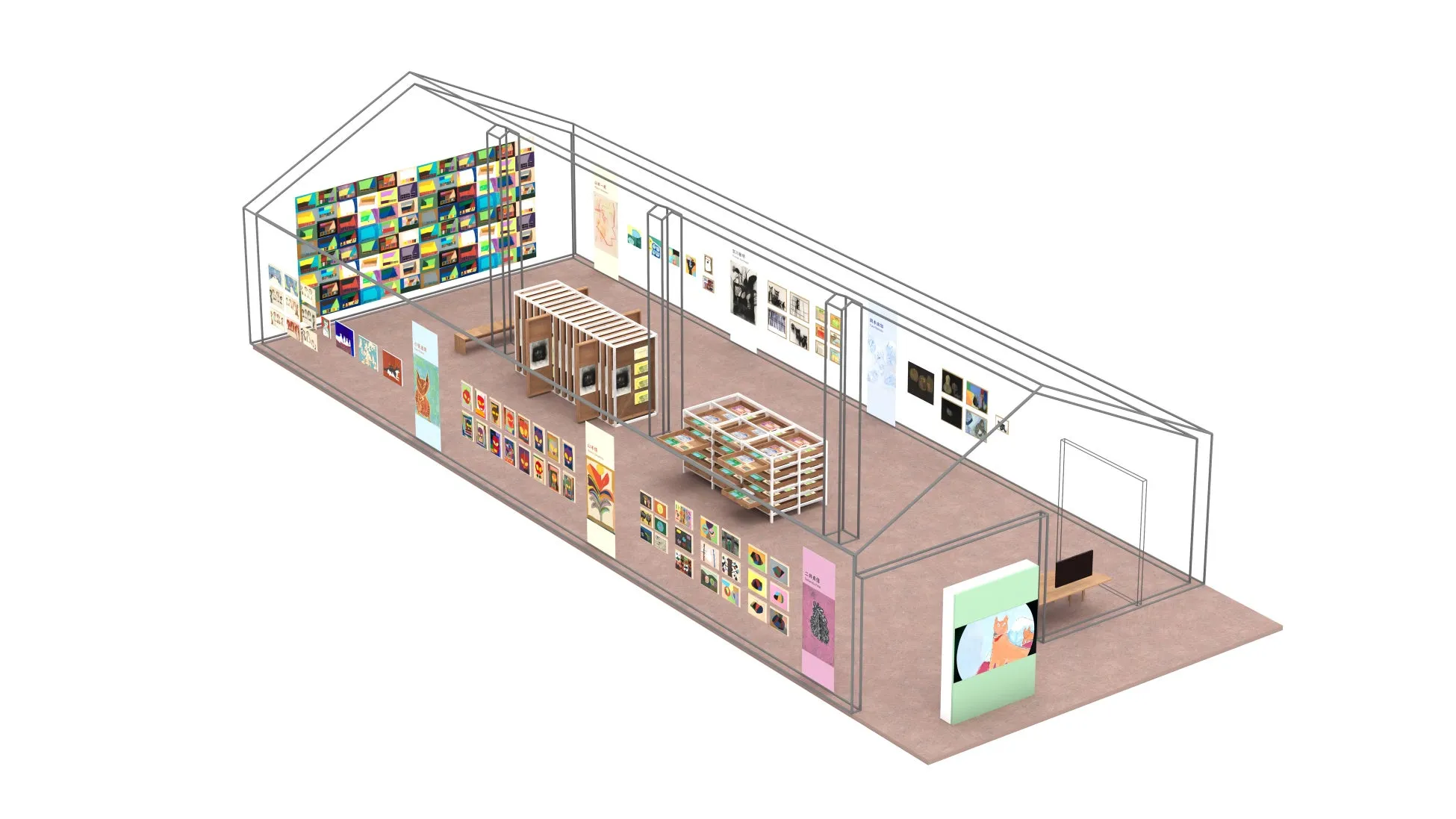 現代美術館の展示レイアウト