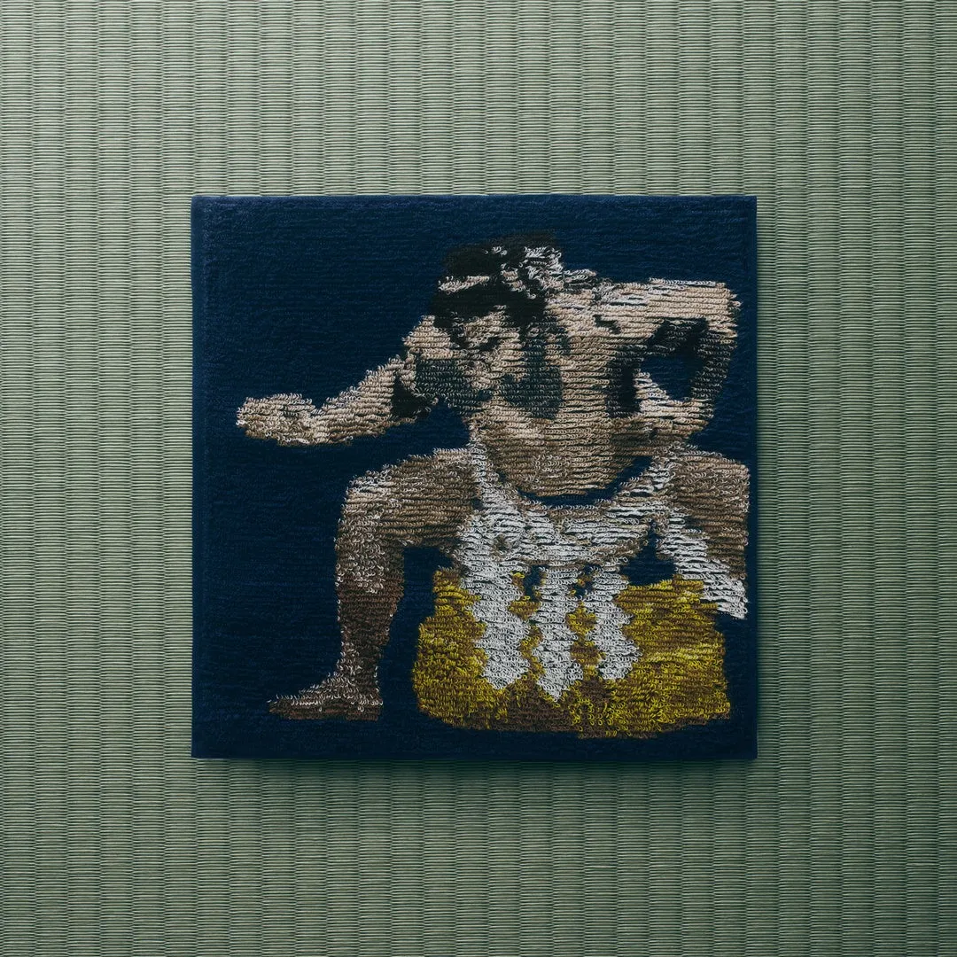 昭和の大横綱を描いたタペストリー