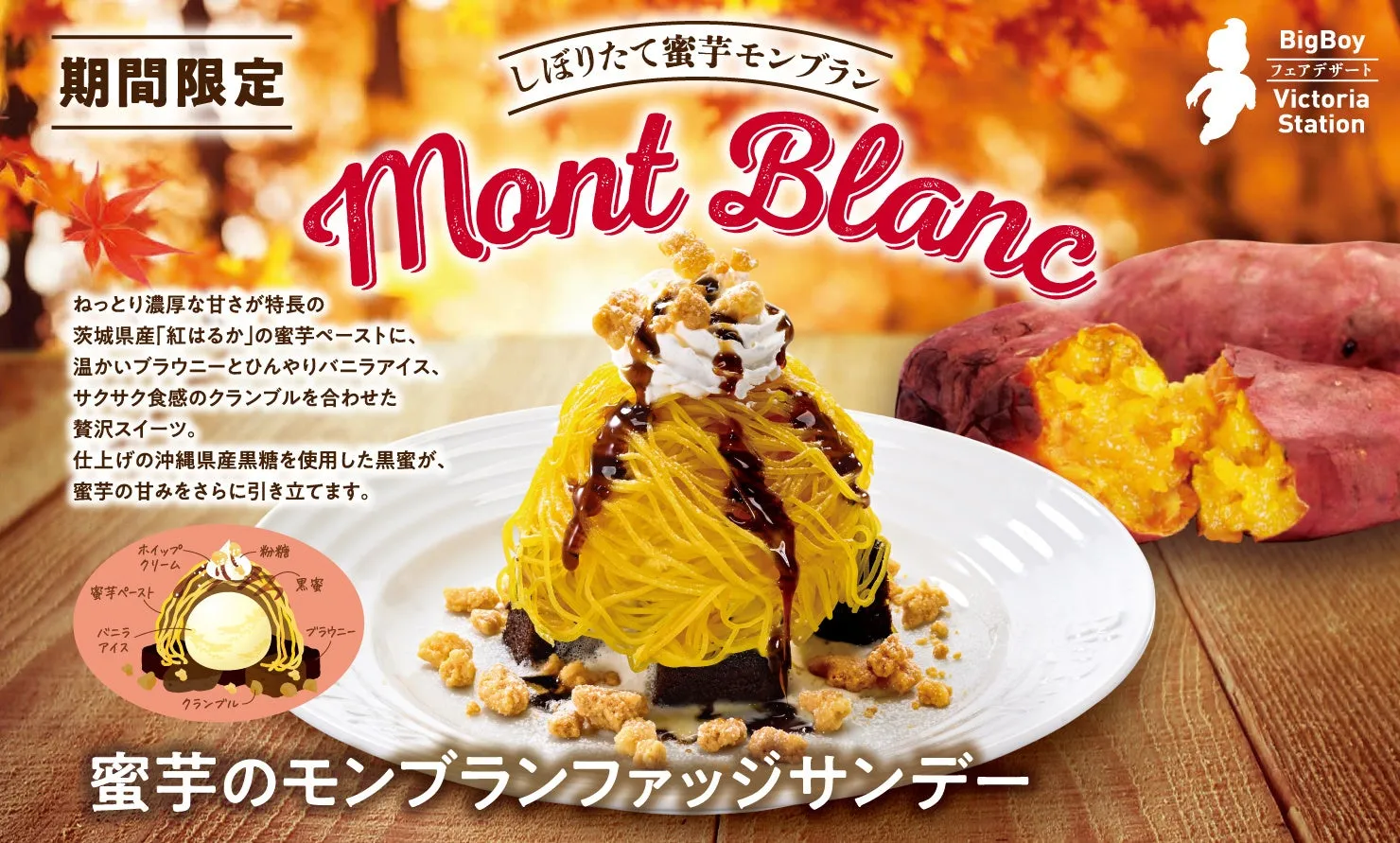 蜜芋モンブランファッジサンデー