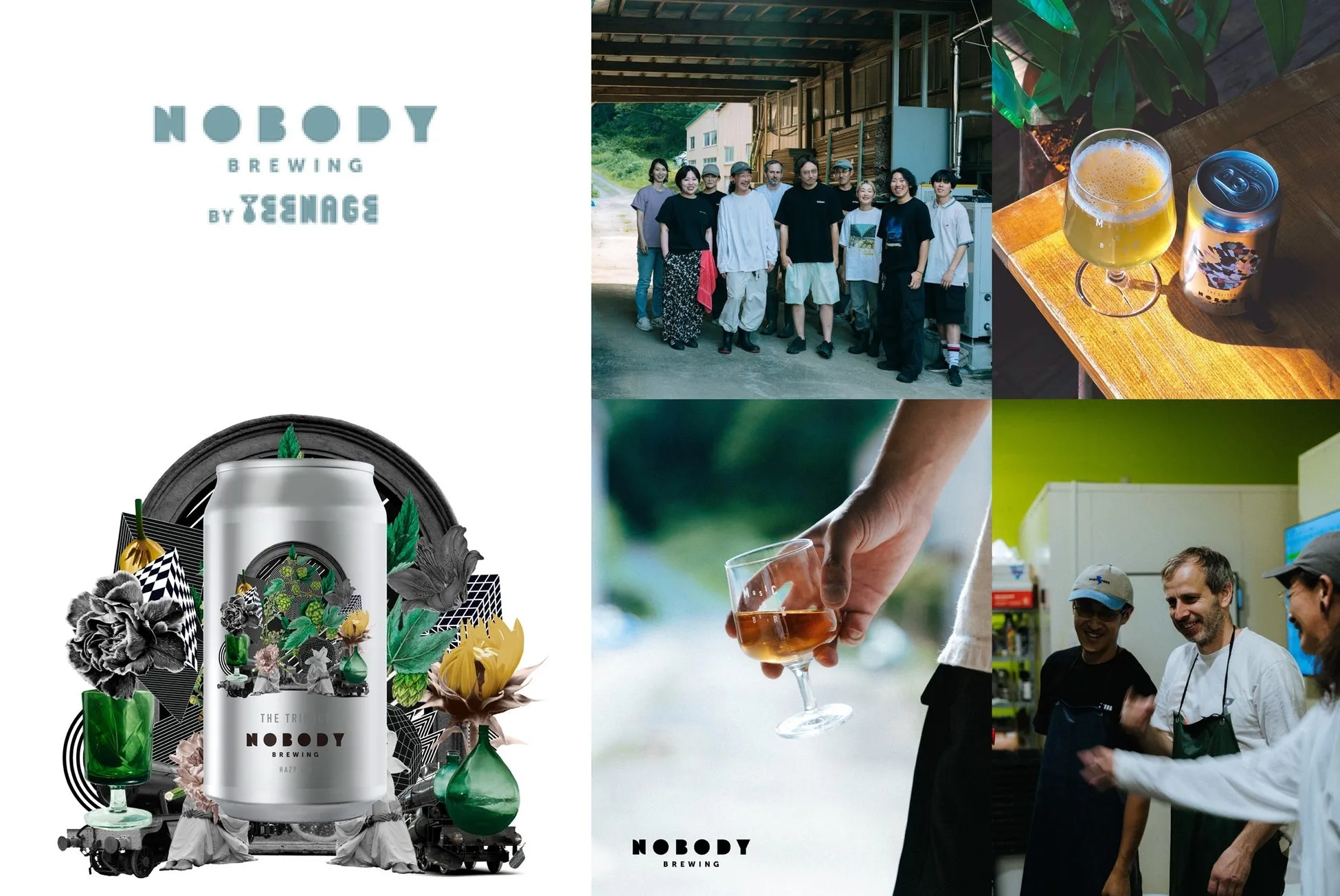Nobody Brewingのクラフトビールとビアグラス