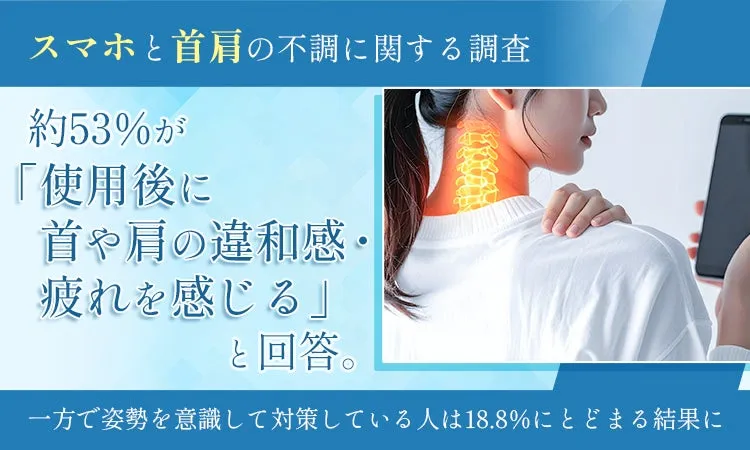 スマホ使用後の首肩の不調に関する調査結果の画像