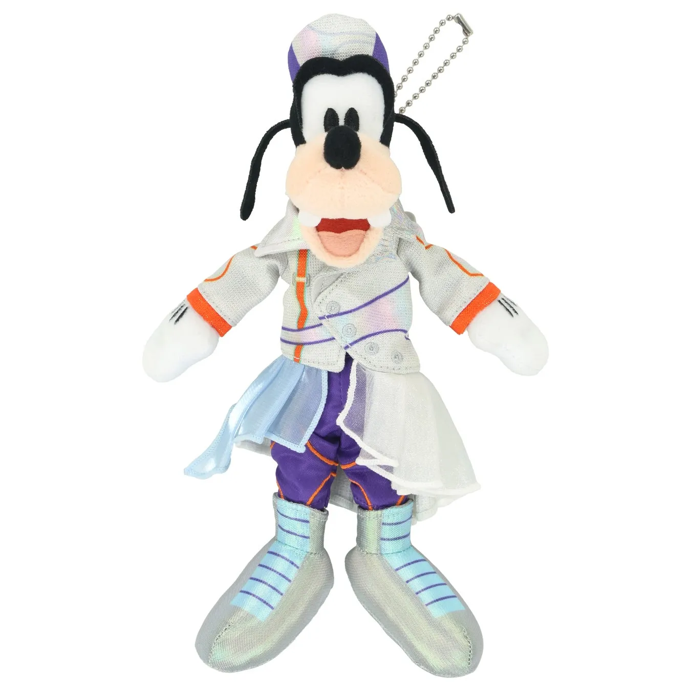 ディズニーキャラクターの未来的衣装のぬいぐるみ
