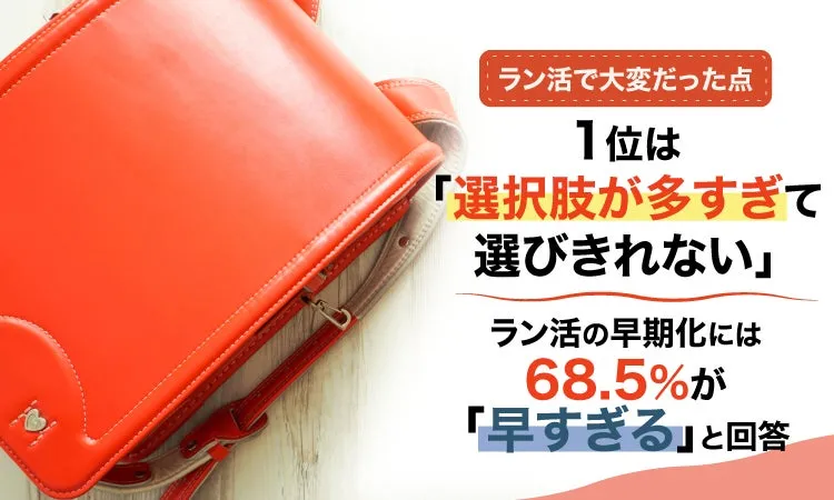 ラン活の選択肢が多いことに困る図