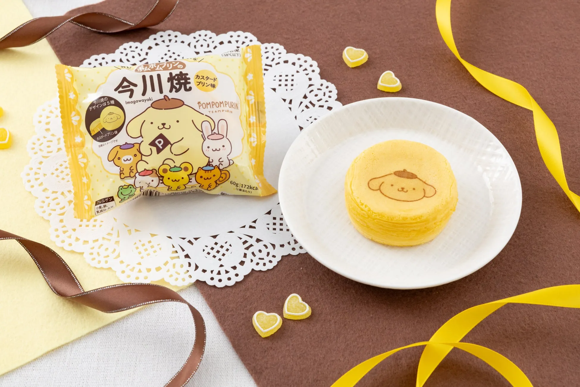 ポムポムプリンの今川焼とパッケージ