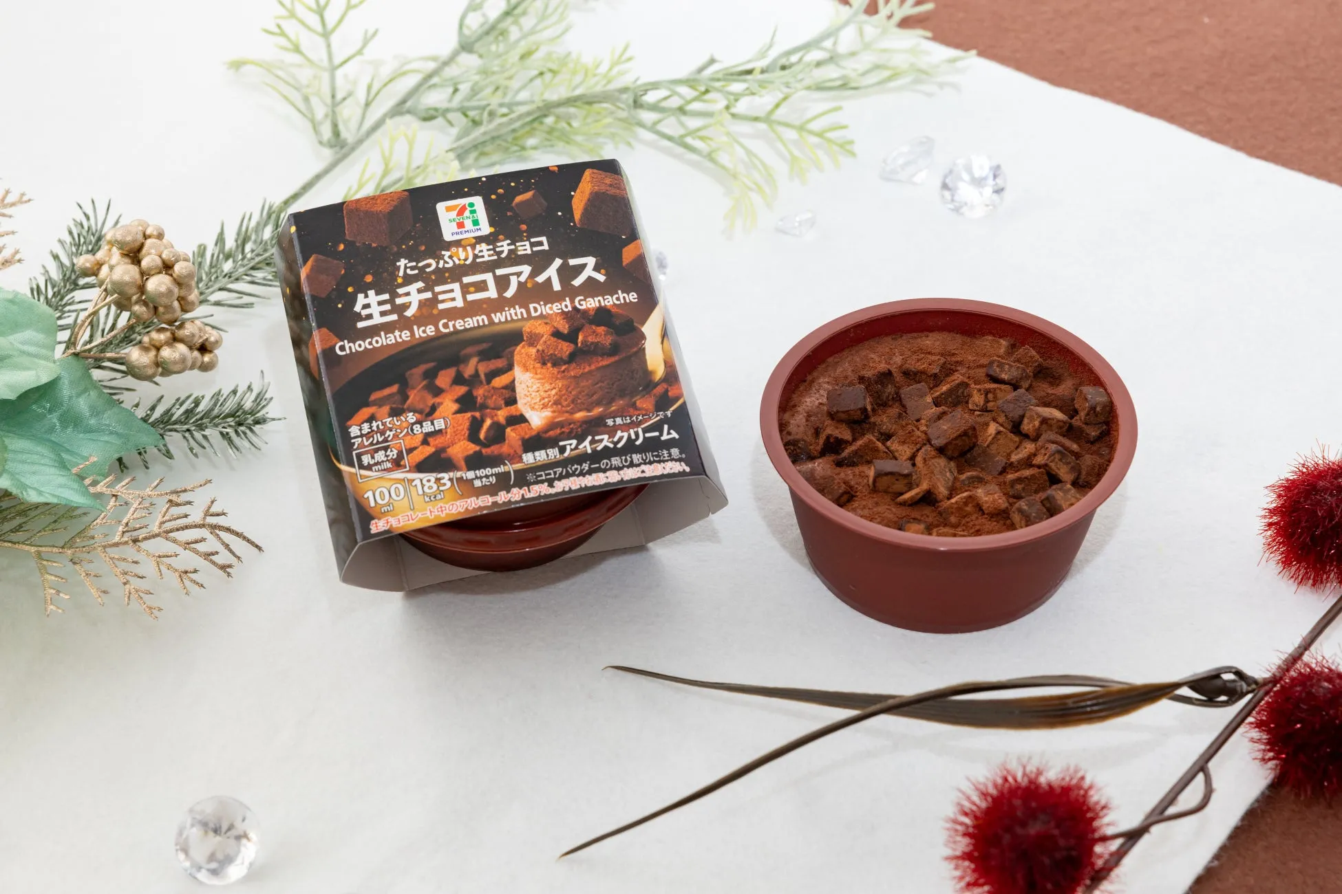 セブンプレミアム生チョコアイスのパッケージと中身
