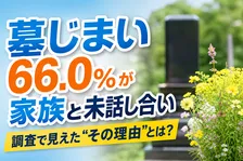 墓じまいの話し合い66%が未経験―家族間コミュニケーションの現状調査