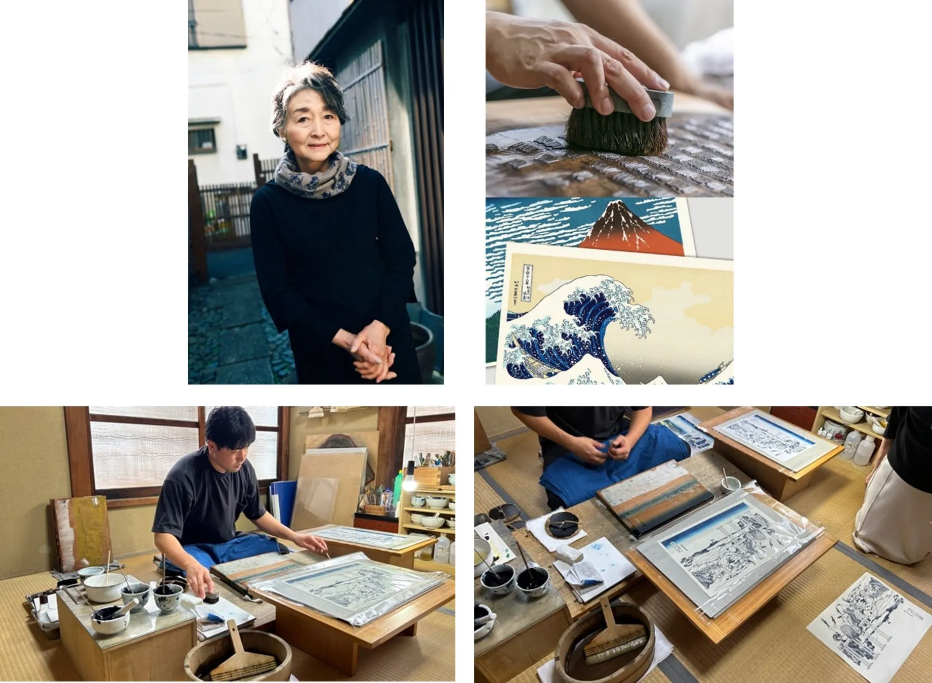 冨士急三十六景制作風景と職人の作業