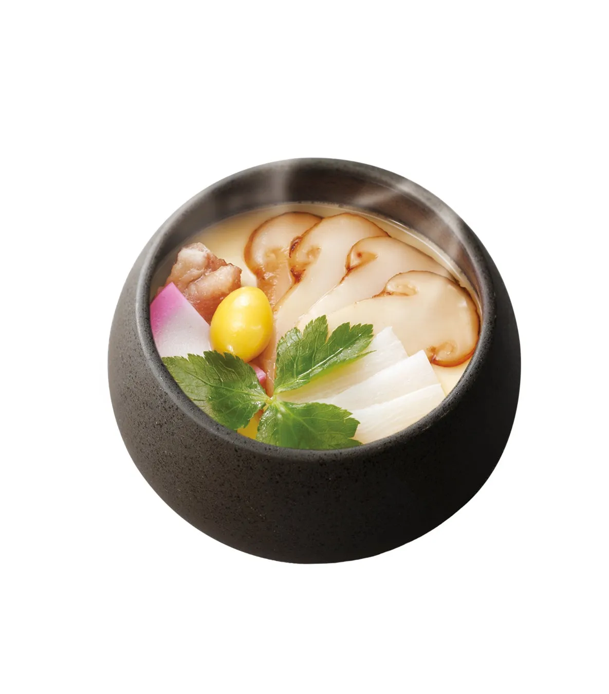 茶碗蒸し、銀杏と椎茸の具材