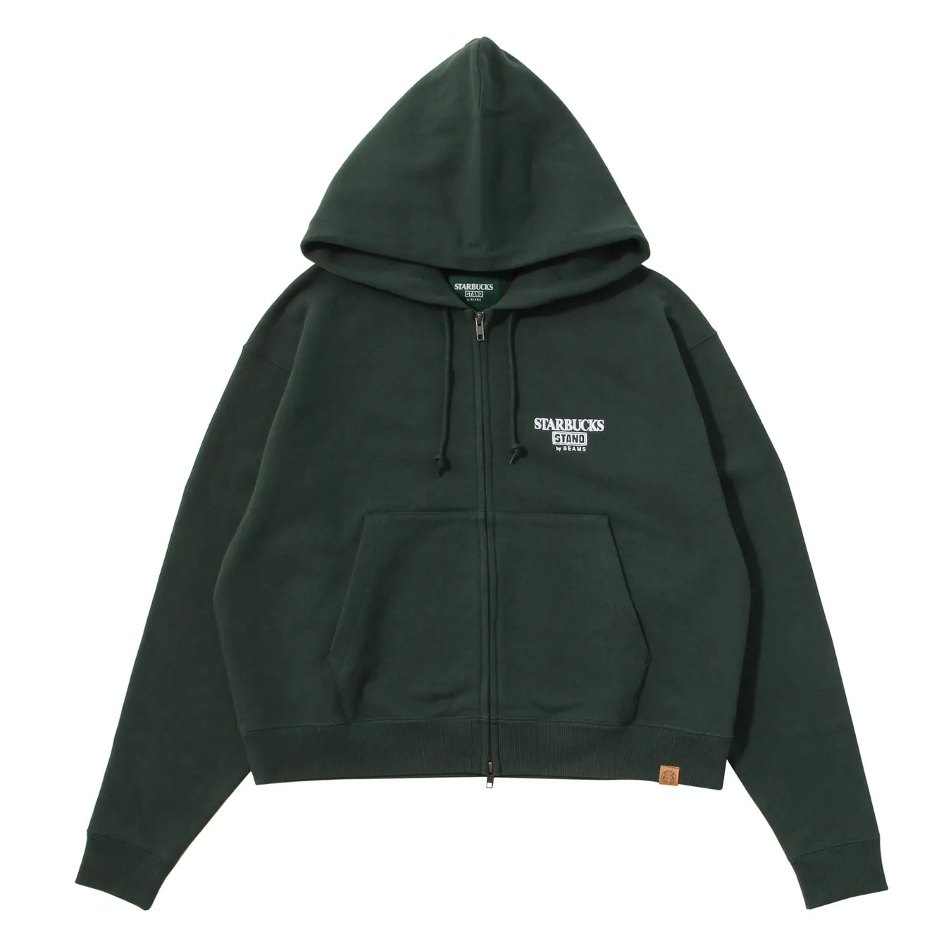 STARBUCKS STAND by BEAMSのダークグリーンパーカー