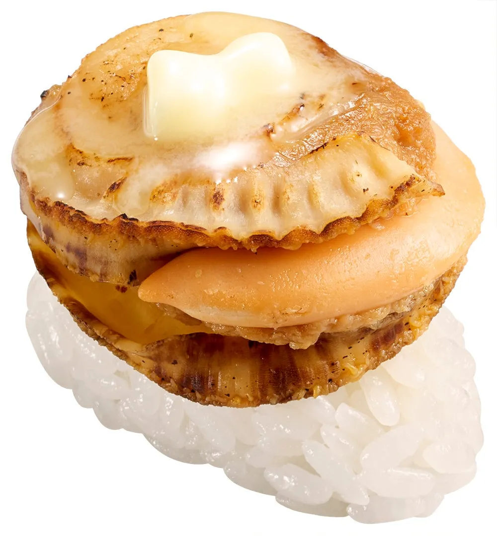 スシローのバター付き焼きホタテ寿司