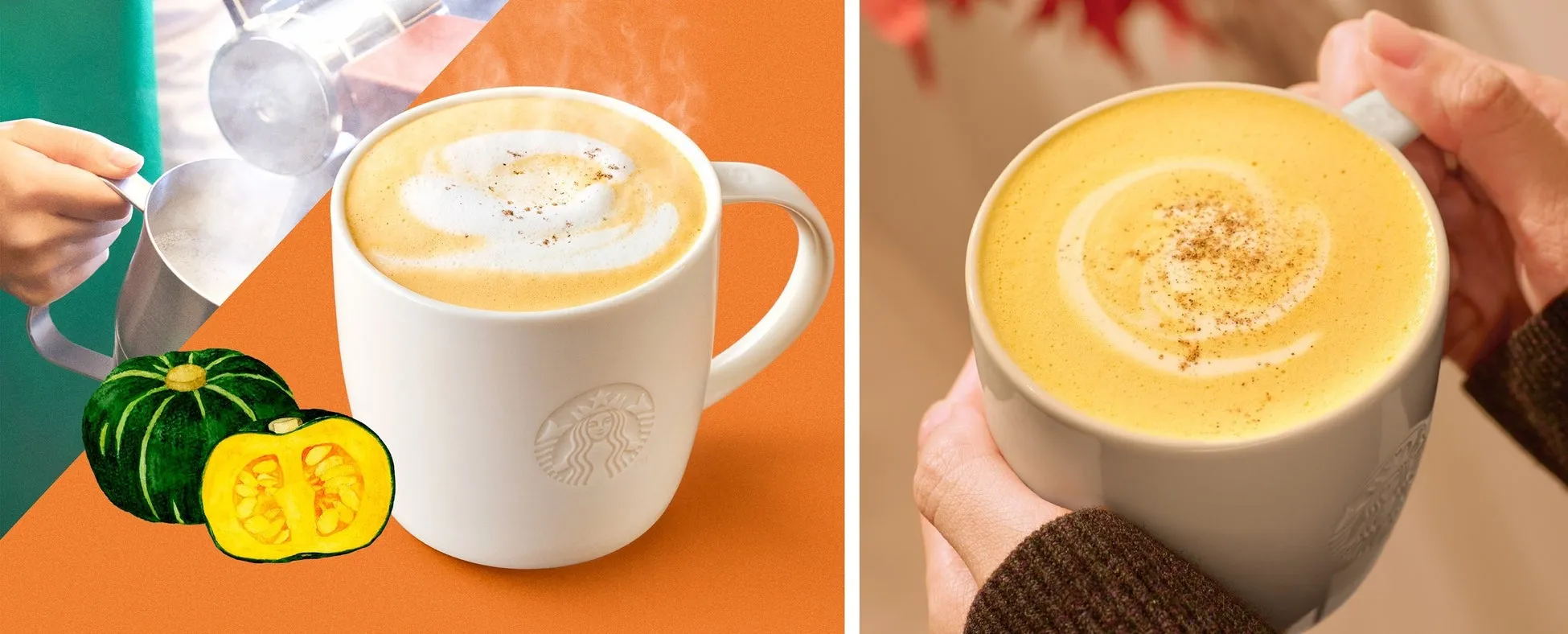 パンプキン スープチーノとバリスタ