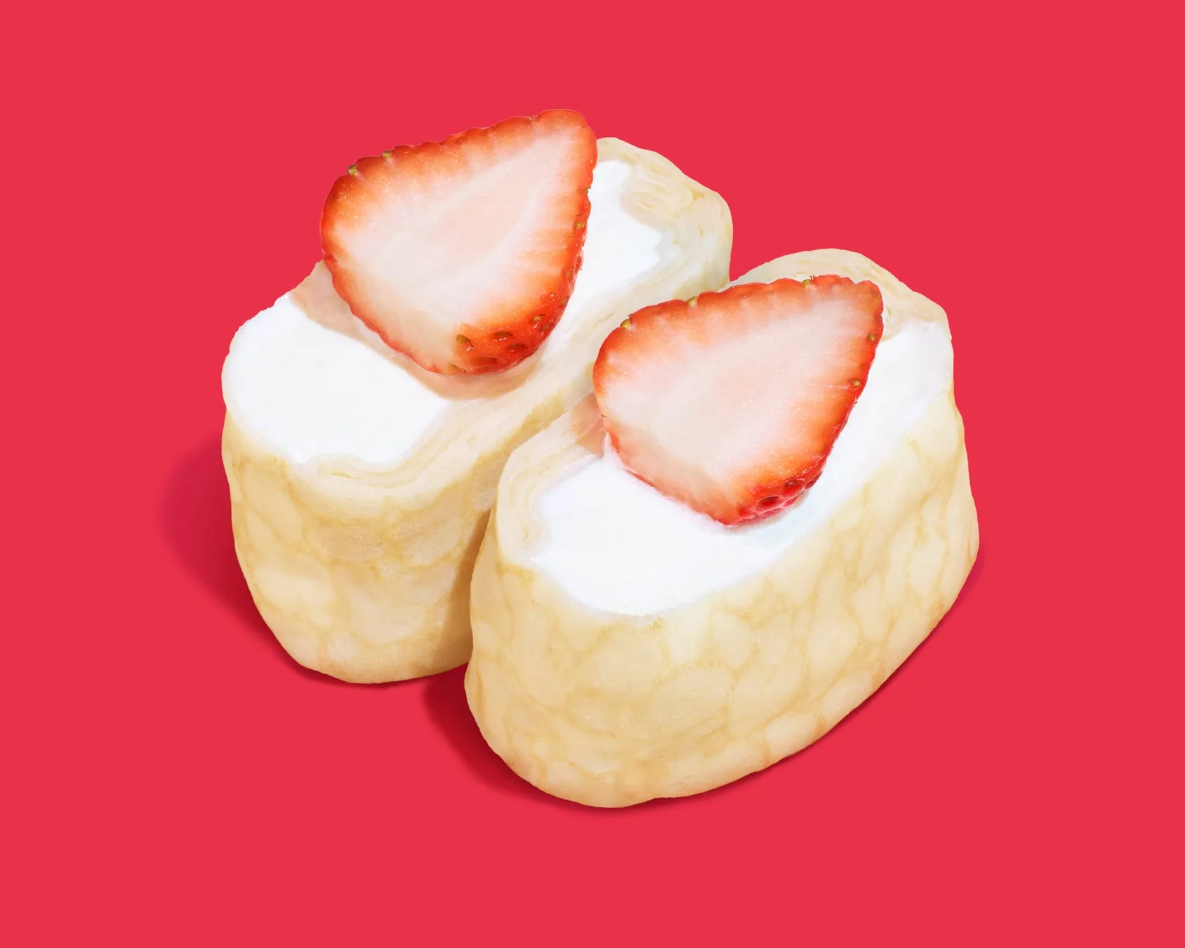 もちっと食感 いちごのクレープ