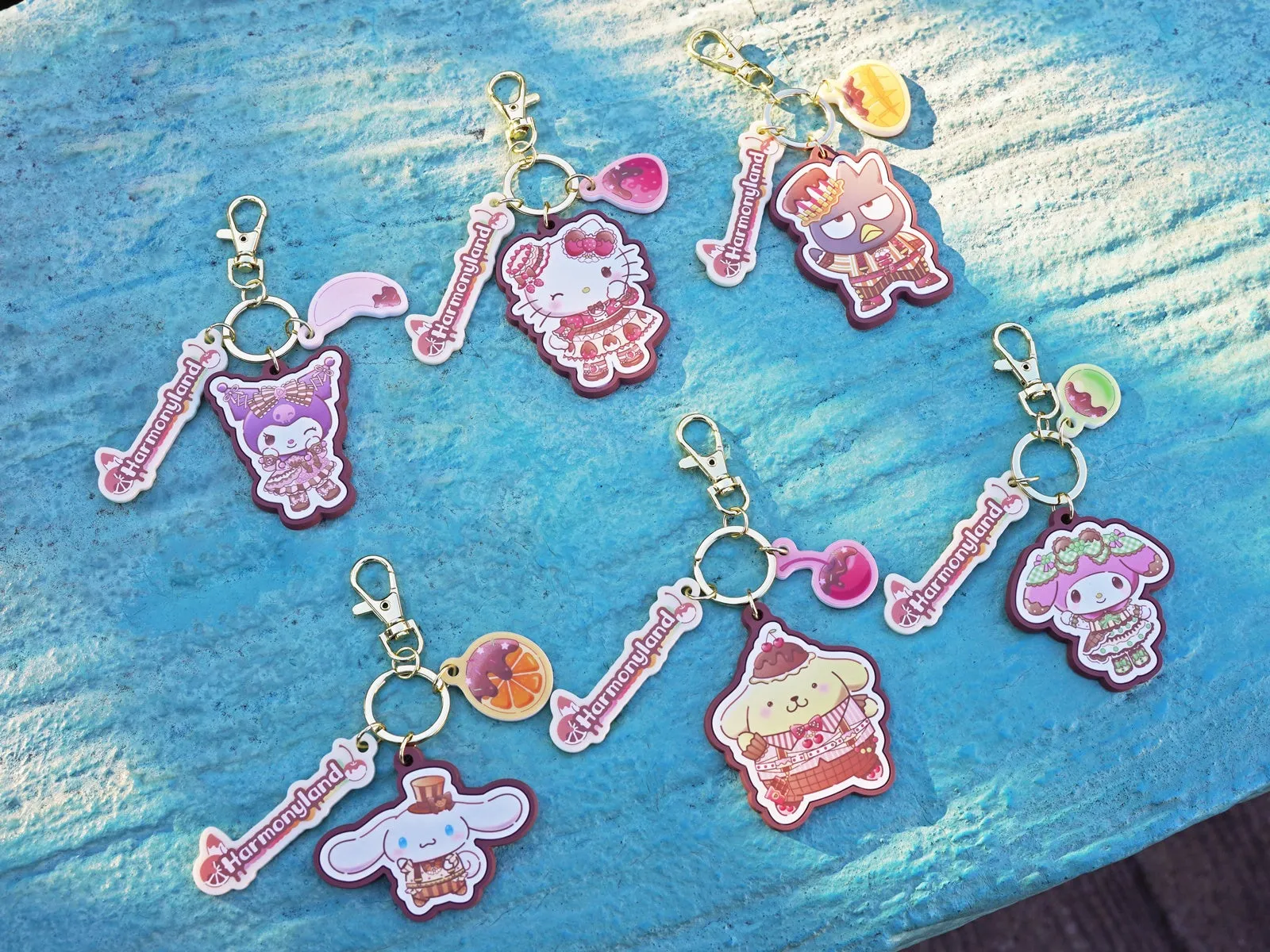 HARMONYLANDイベントのサンリオキャラクターキーチェーン